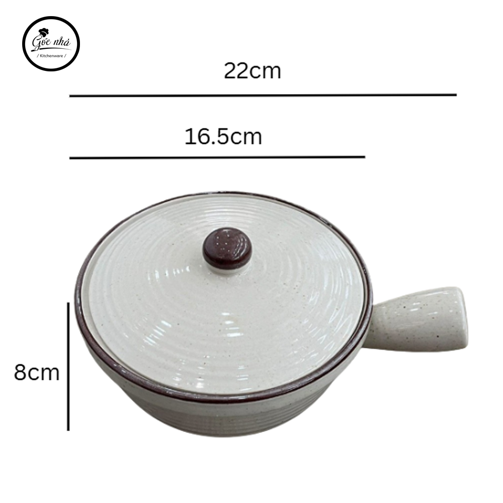 BST chén bát BEIGE nâu men tiêu