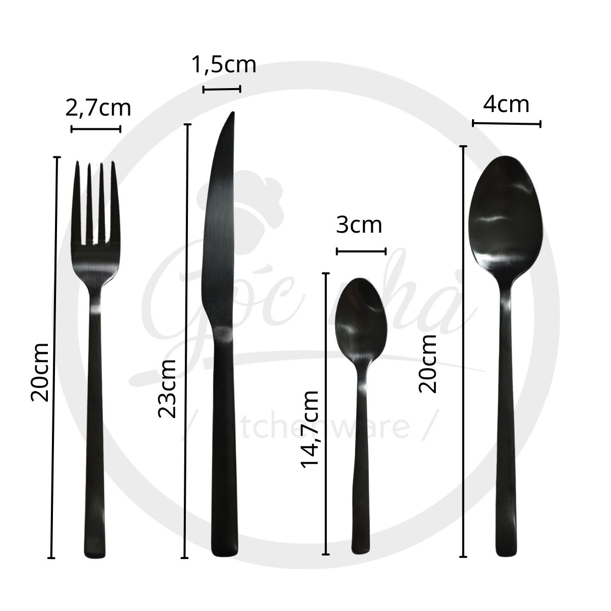 Set Matte Cutlery 4 x 4 pcs