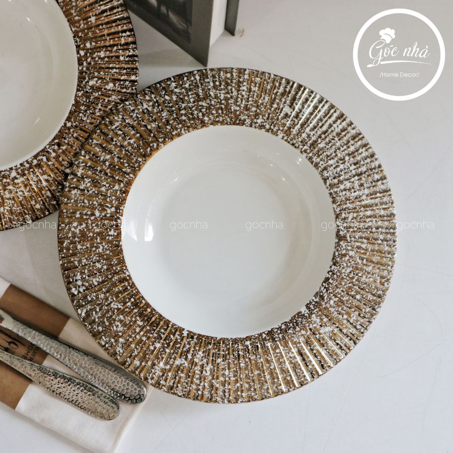 Dĩa soup/pasta kẻ vành Starry