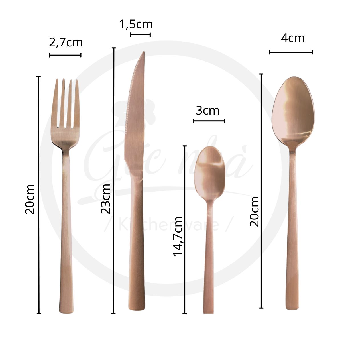 Set Matte Cutlery 4 x 4 pcs