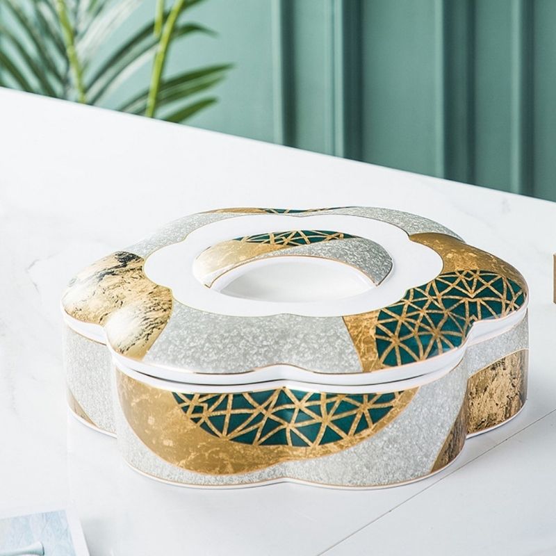 Khay mứt Mosaic sứ xương cao cấp