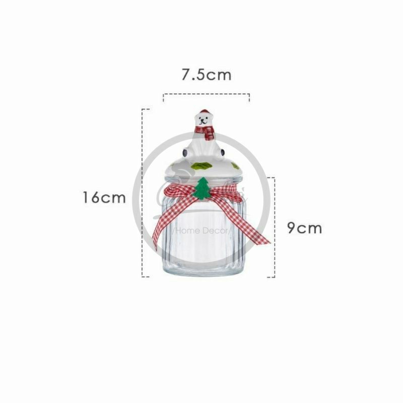 Hũ kẹo thủy tinh Xmas