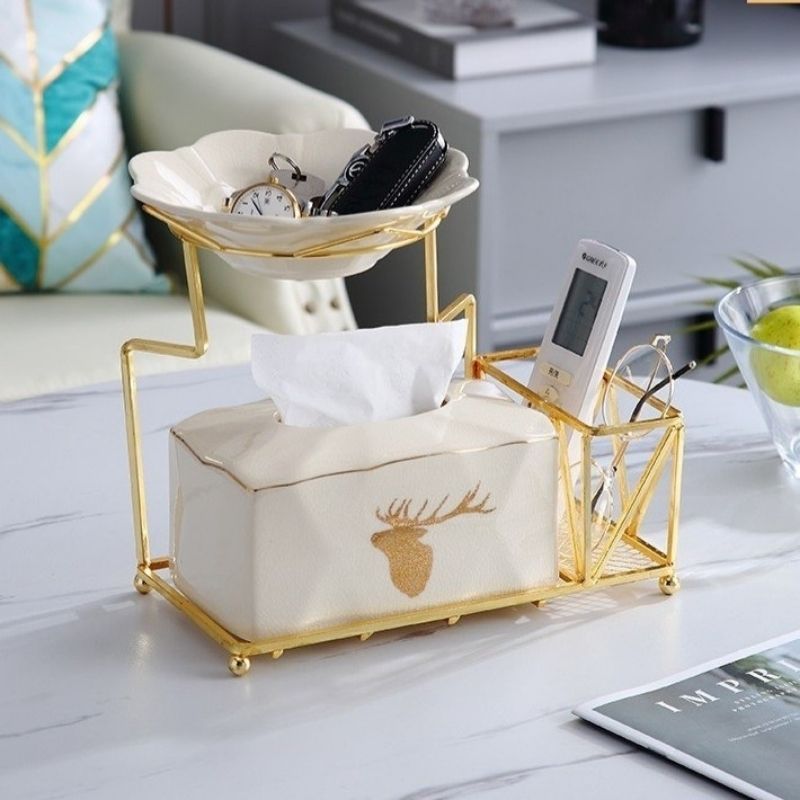 Set hộp giấy đa năng khung thép