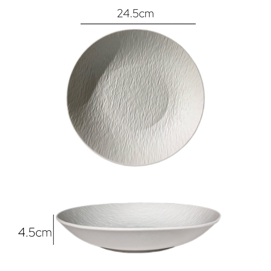 Dĩa Mocca Vân Sần dáng tròn