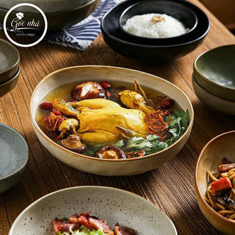 Tô oval méo Sedy sứ đất nặn
