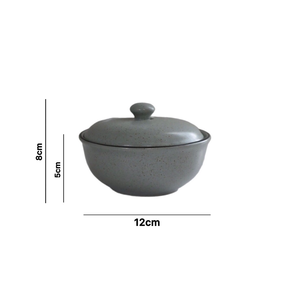 Set chén bát Men tiêu ghi xanh đá