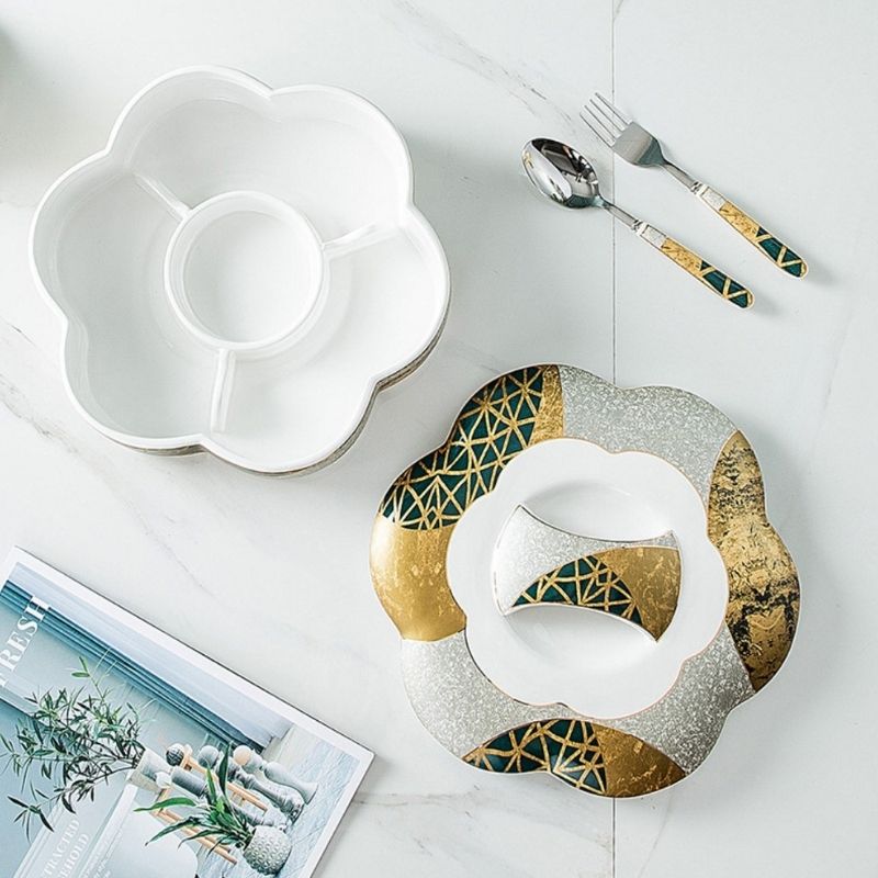 Khay mứt Mosaic sứ xương cao cấp