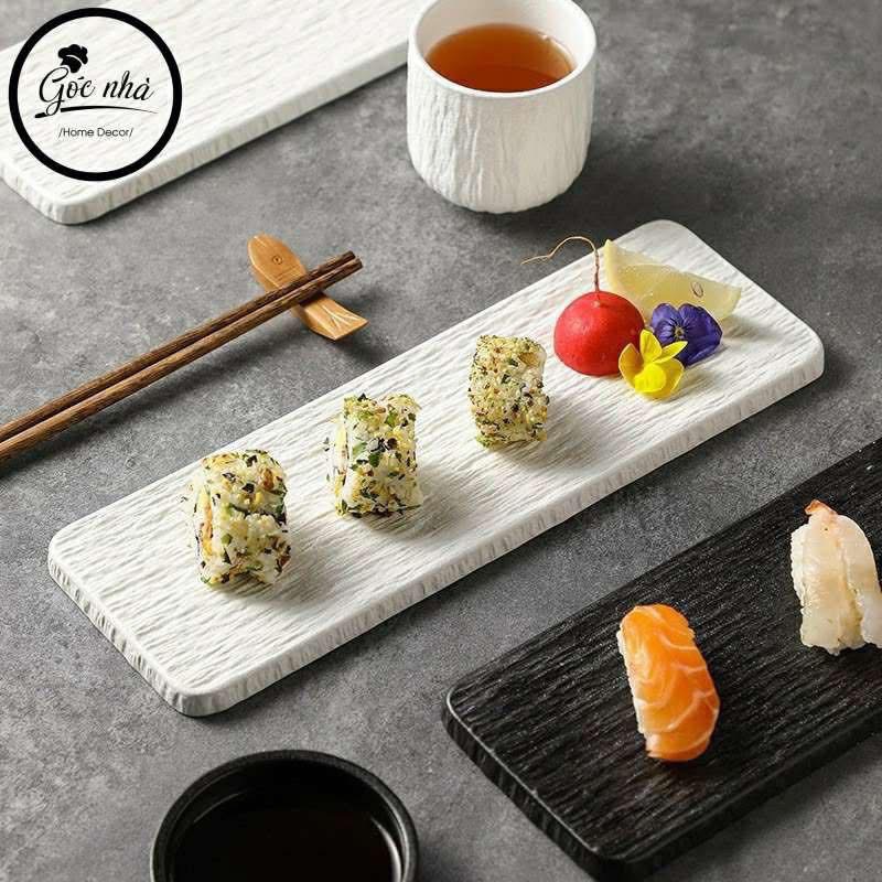 Dĩa sushi Mocca vân sần