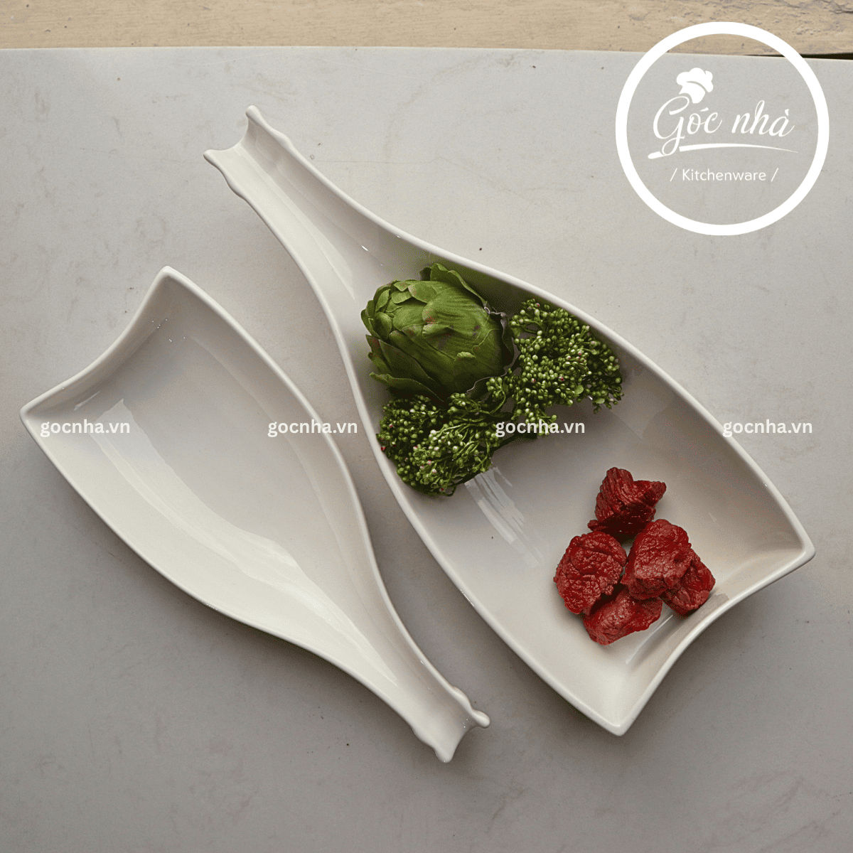 Đĩa tạo hình dáng chai- haft bottle plate