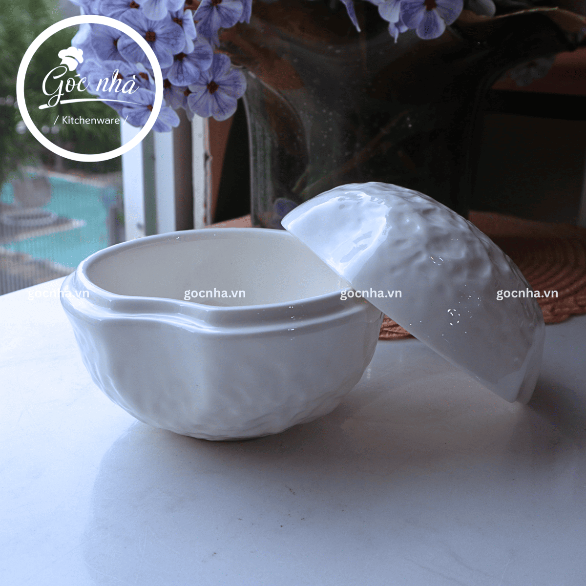 Thố có nắp Coral