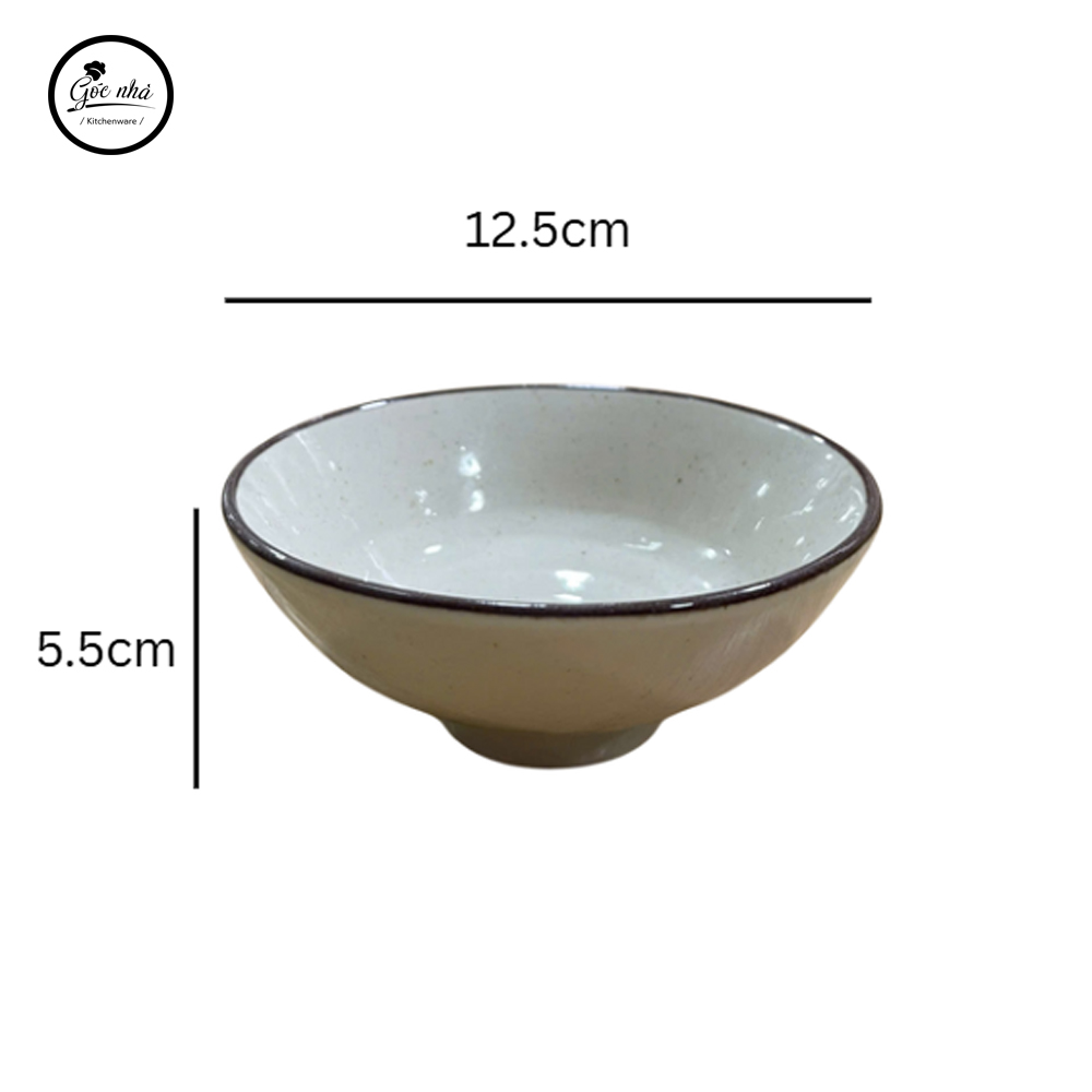 BST chén bát BEIGE nâu men tiêu