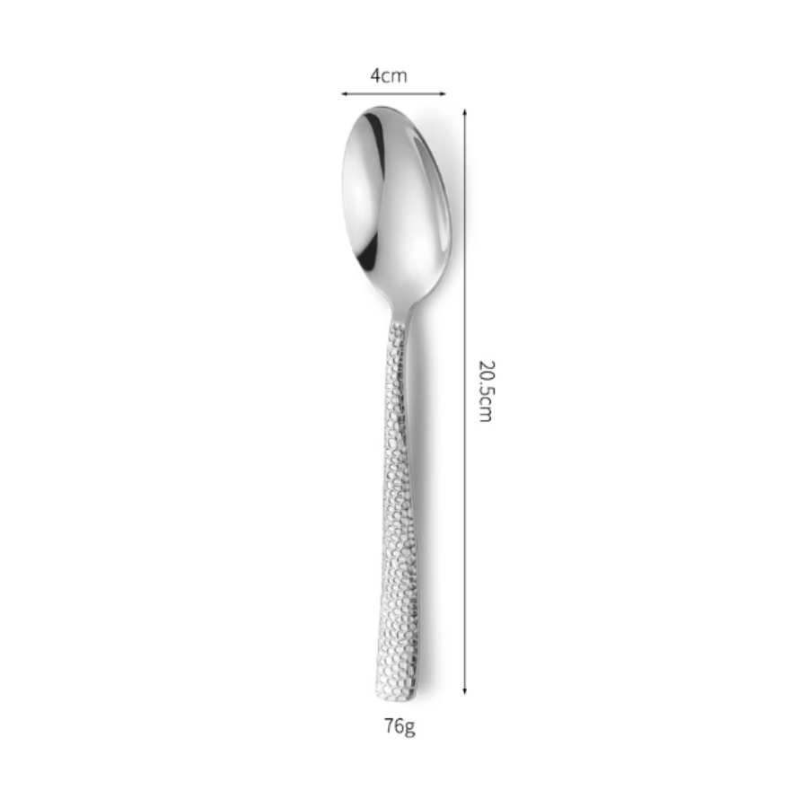 Hammered Cutlery Style 5 - Cán dẹt mỏng