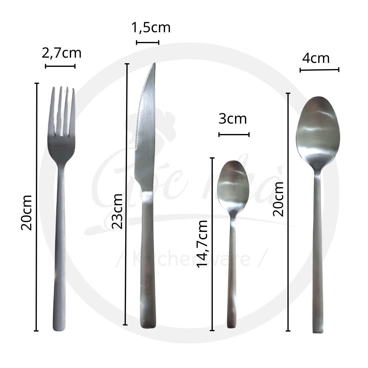 Set Matte Cutlery 4 x 4 pcs