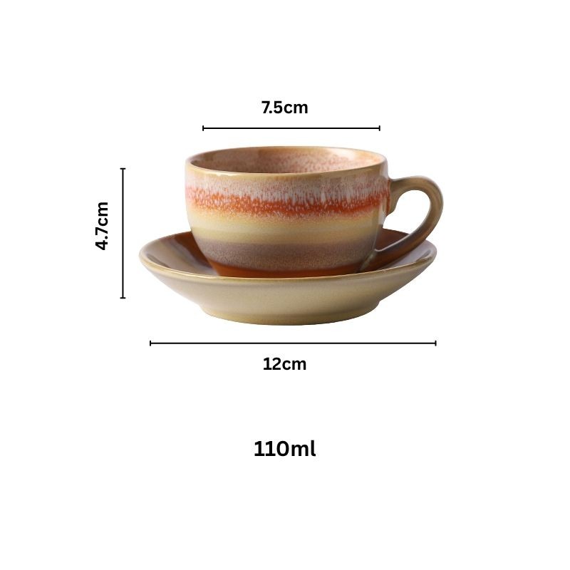 Cốc sứ kèm đĩa lót Bunt