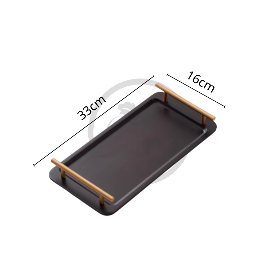 Khay Gỗ Tay Cầm Inox