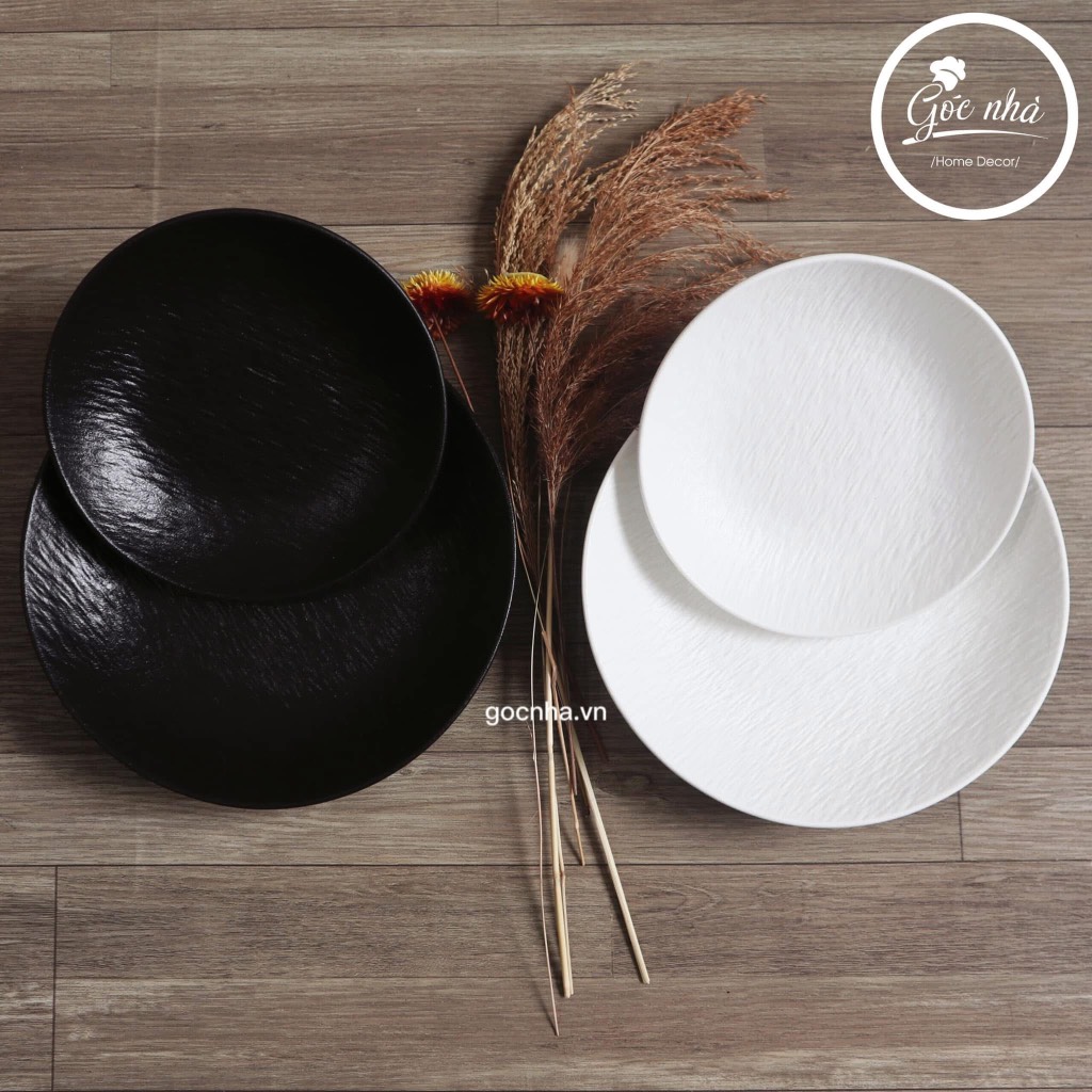 Dĩa Mocca Vân Sần dáng tròn