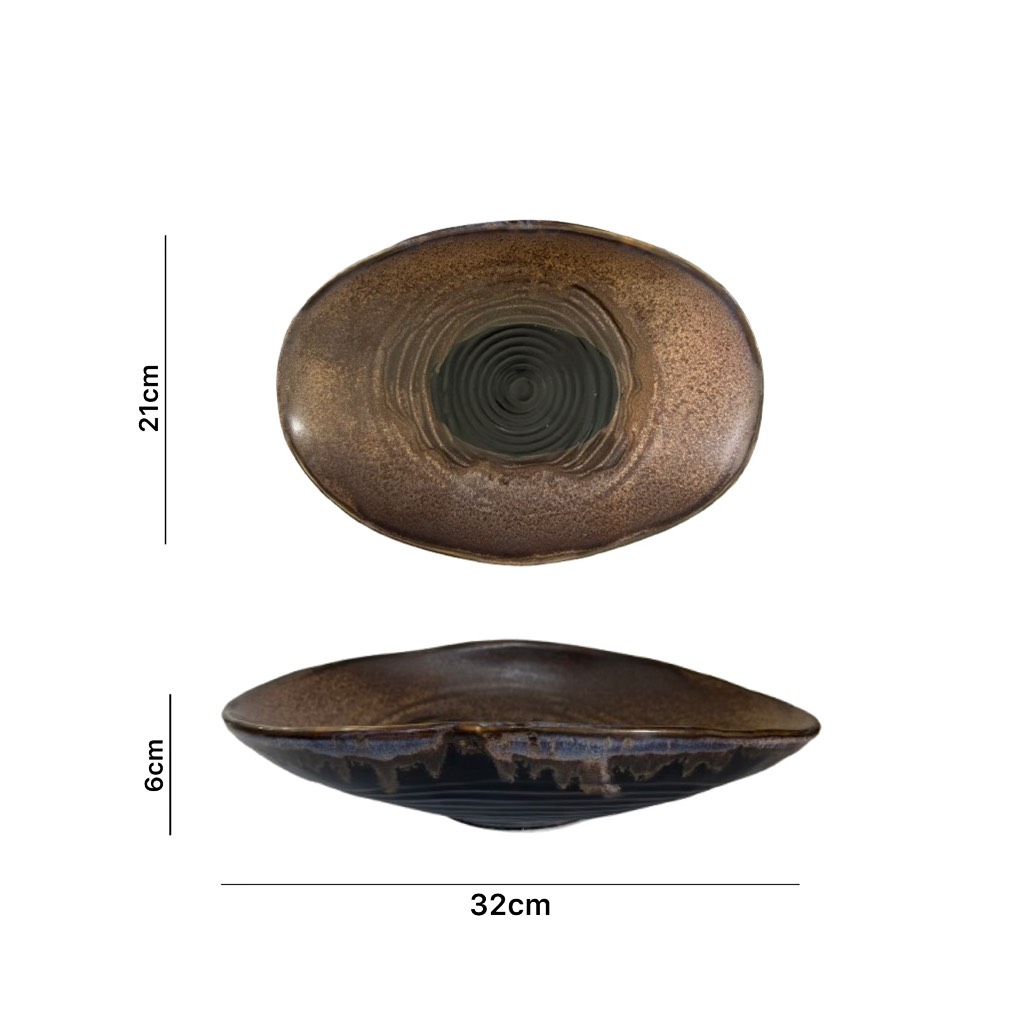 BST Bazan men hỏa biến nâu trầm tích