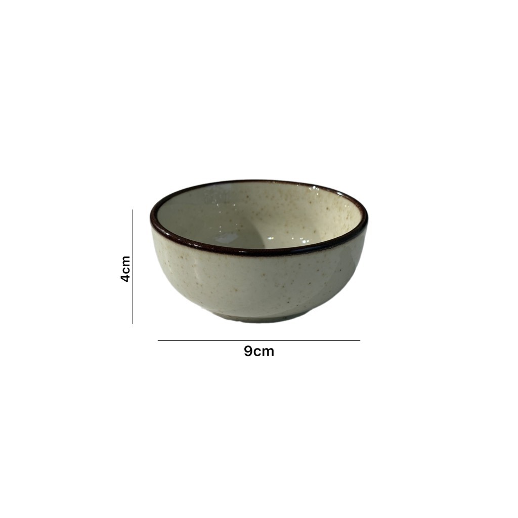 BST chén bát BEIGE nâu men tiêu