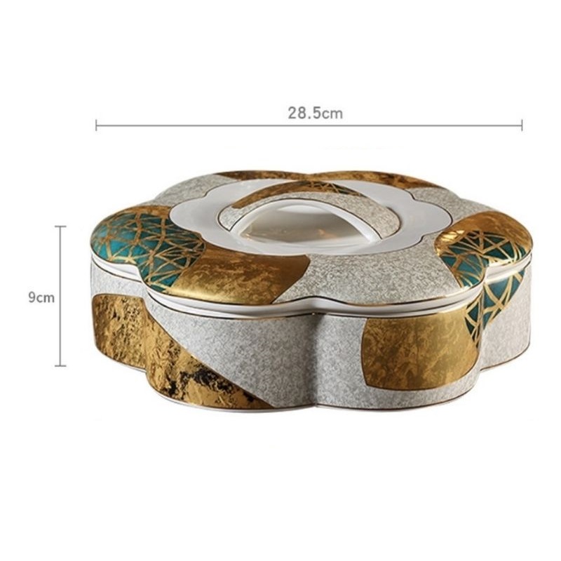 Khay mứt Mosaic sứ xương cao cấp