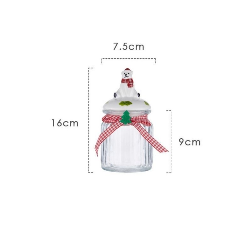Hũ kẹo thủy tinh Xmas