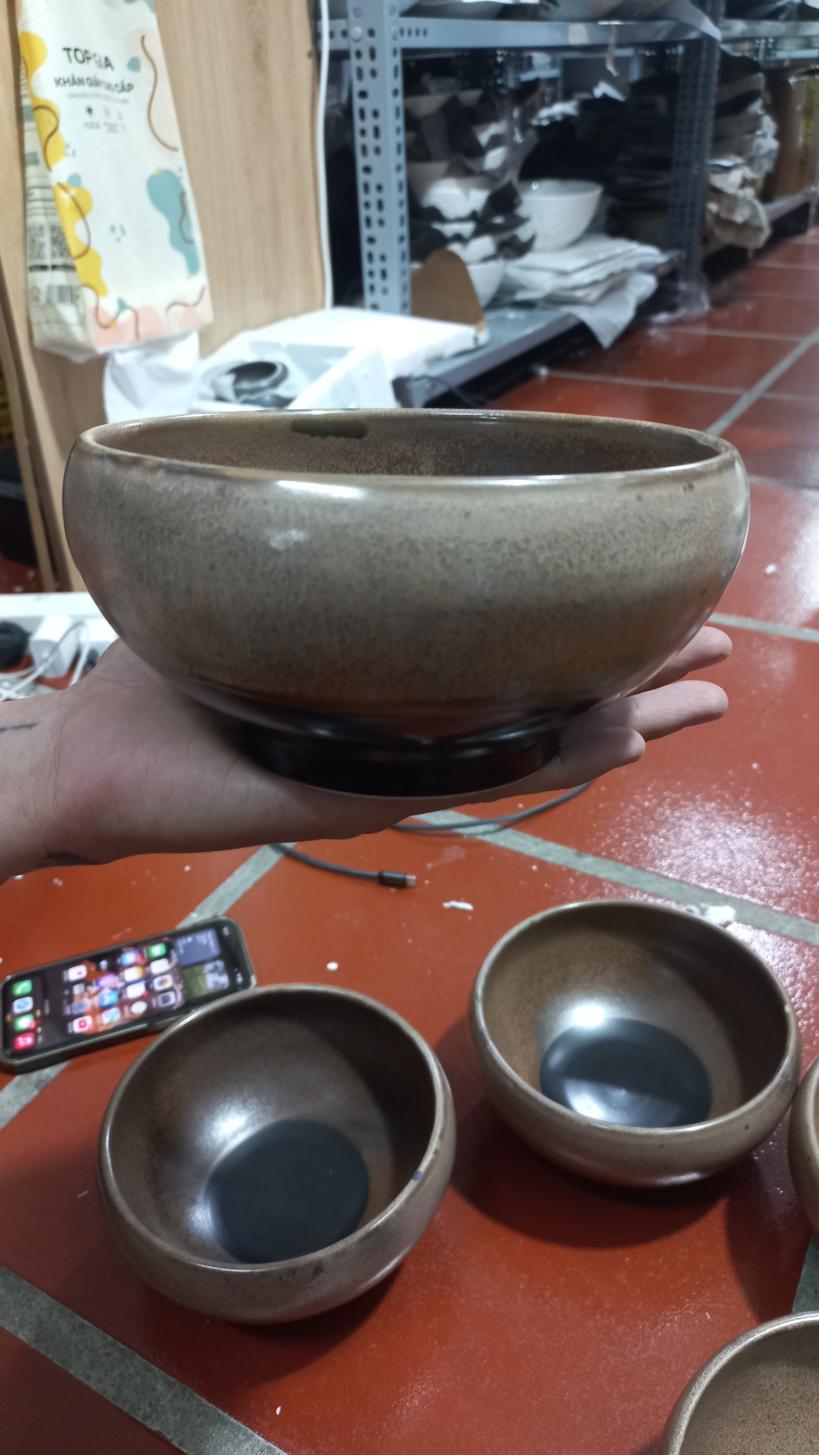 BST Bazan men hỏa biến nâu trầm tích