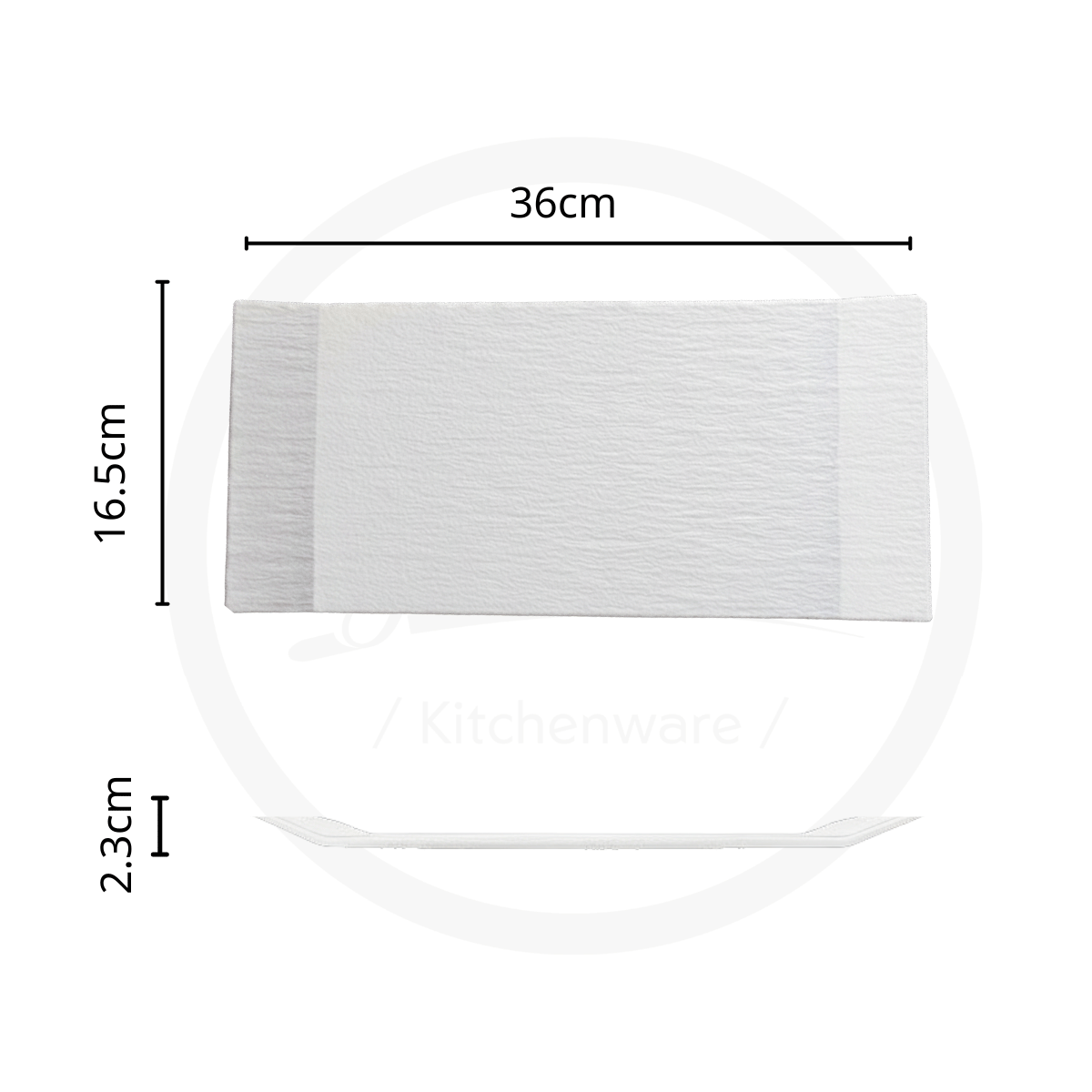 Dĩa Chữ Nhật Cạnh Gấp Mocca