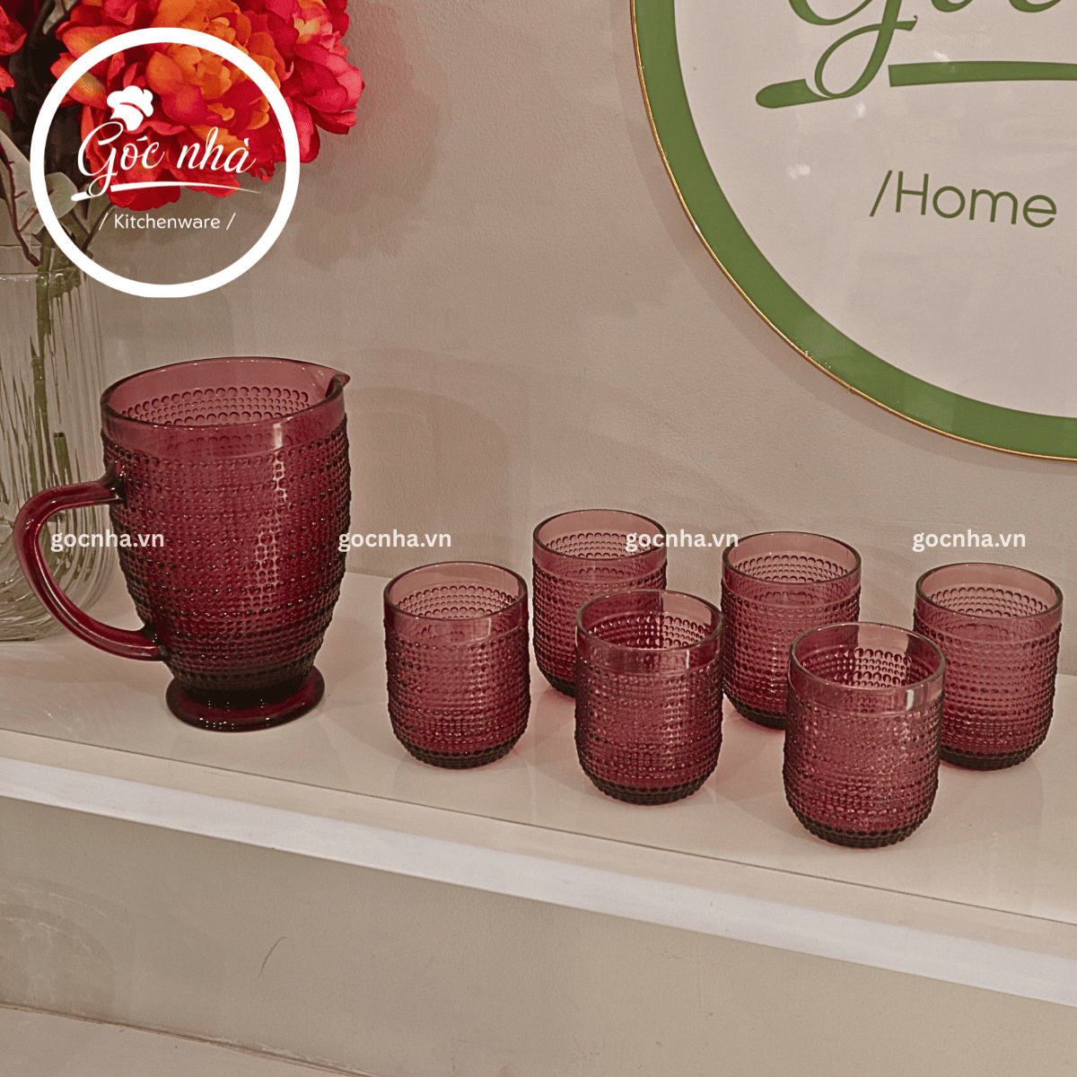 Set bình nước Boho