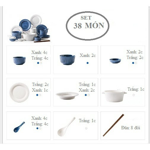 Set chén dĩa HEPBURN