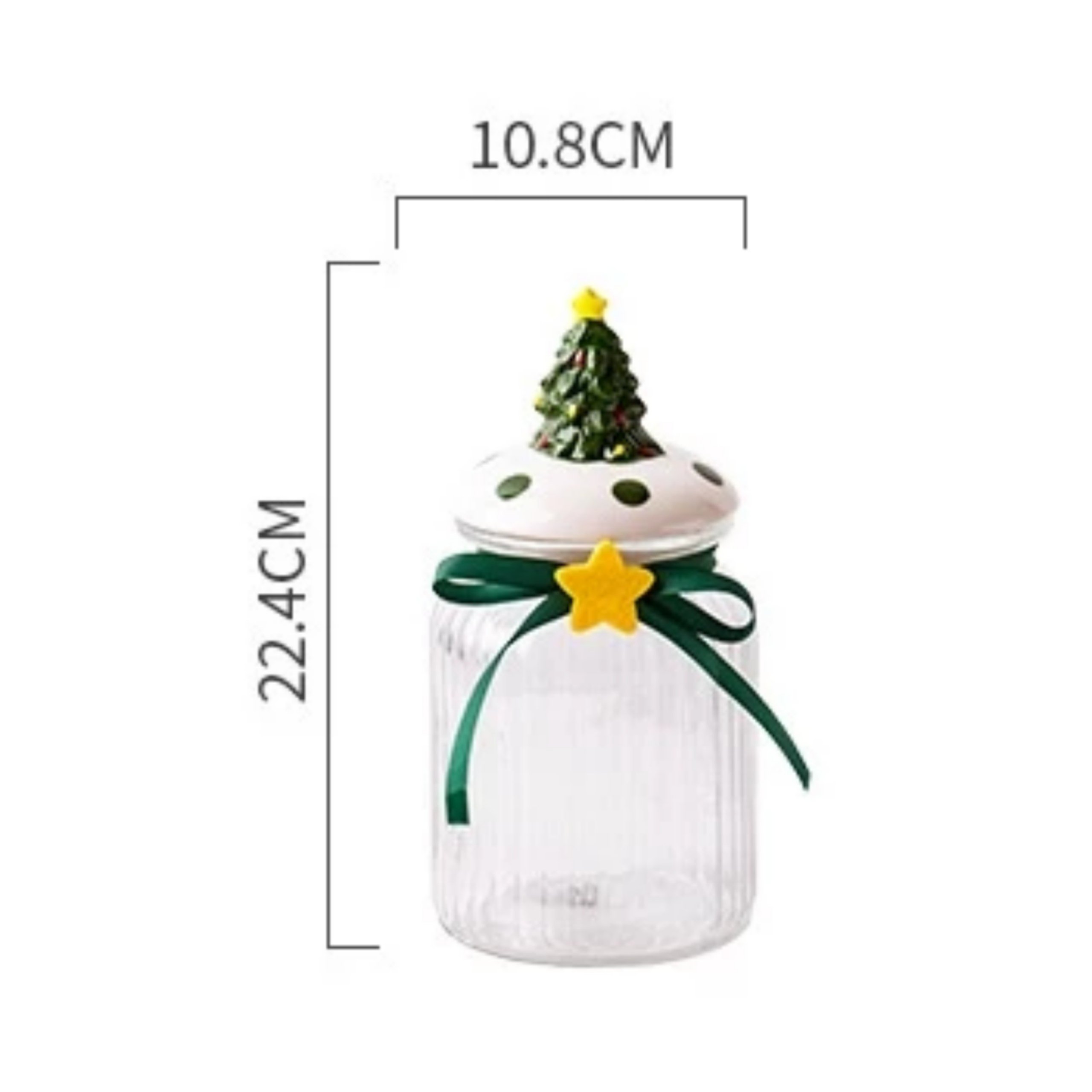 Hũ kẹo thủy tinh Xmas