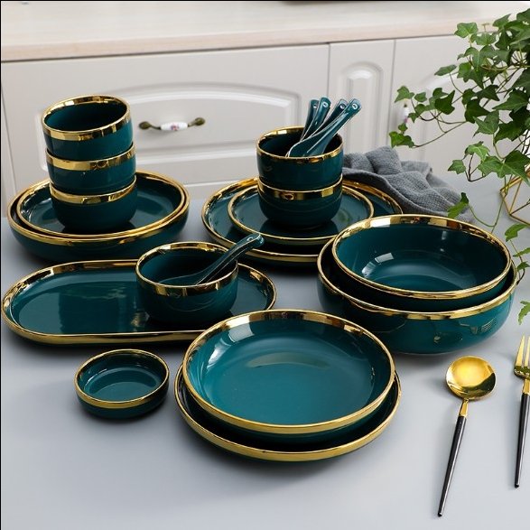 Set chén dĩa Nordic style 27 món