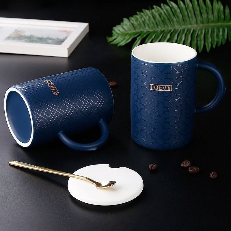 Tách/ly sứ Noble xanh navy