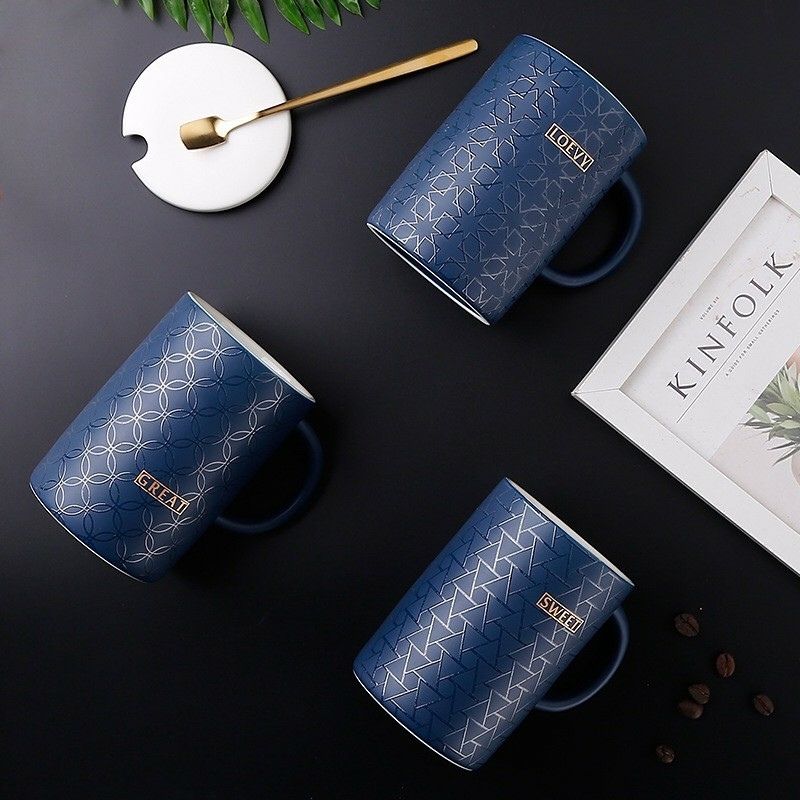 Tách/ly sứ Noble xanh navy