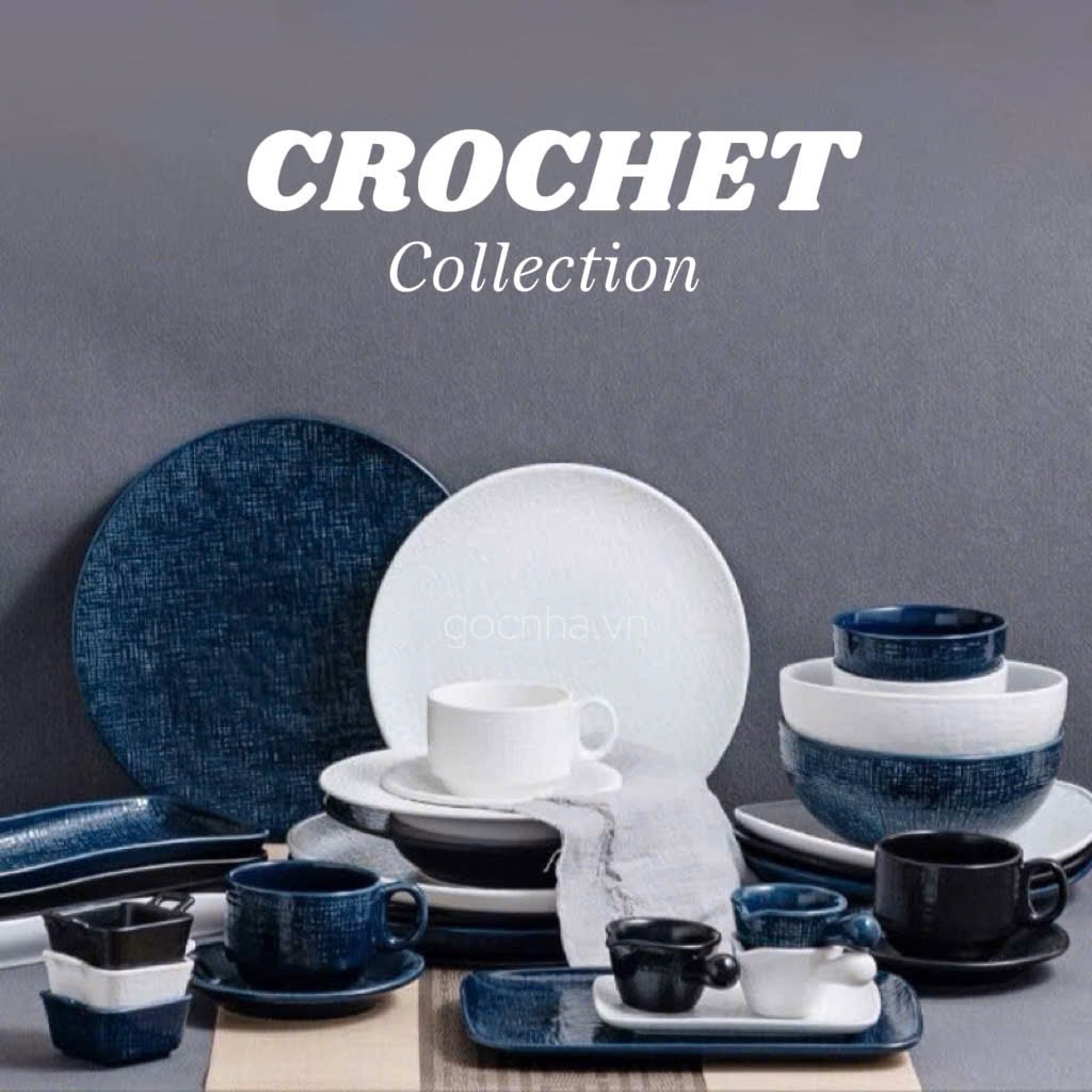 Chén dĩa Crochet dệt lưới