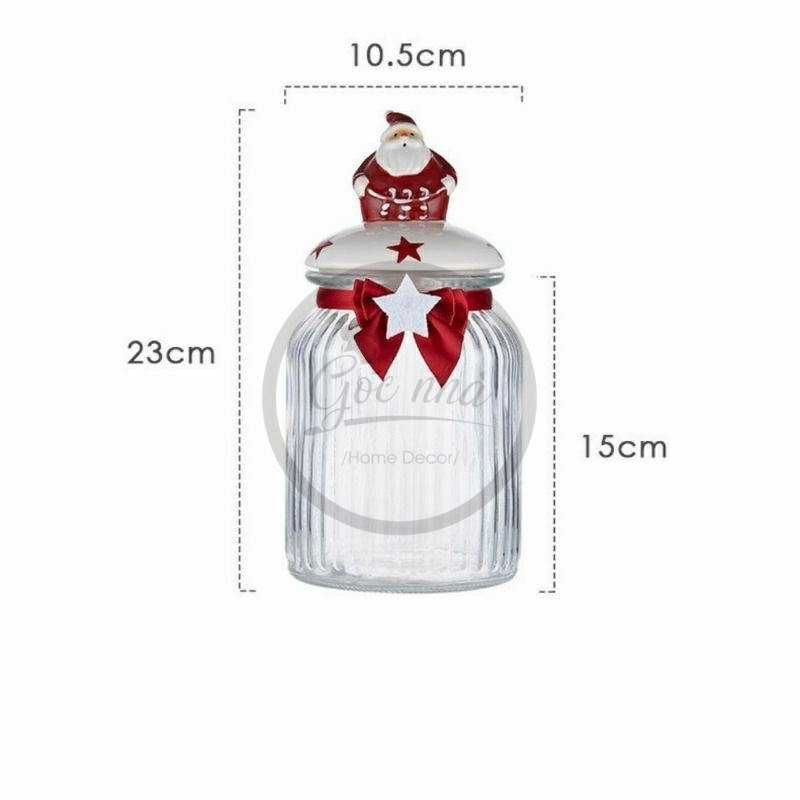 Hũ kẹo thủy tinh Xmas