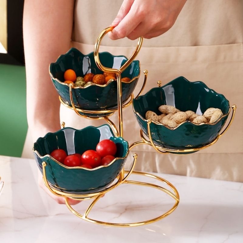 Khay/hũ mứt 3 cành