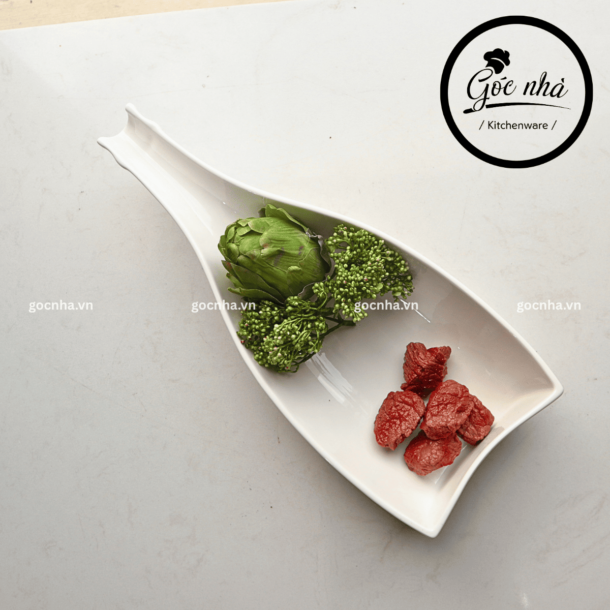 Đĩa tạo hình dáng chai- haft bottle plate