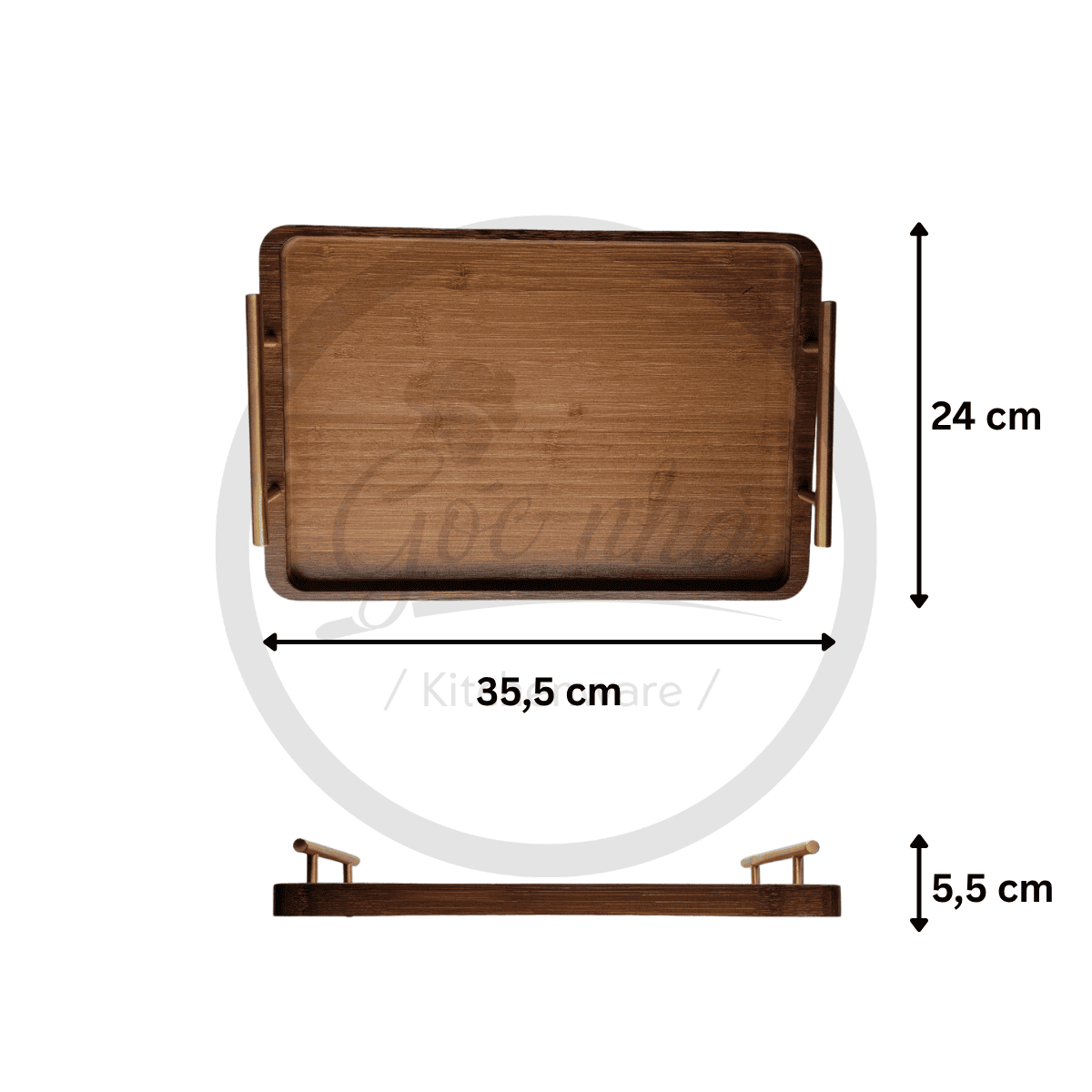 Khay gỗ có tay cầm