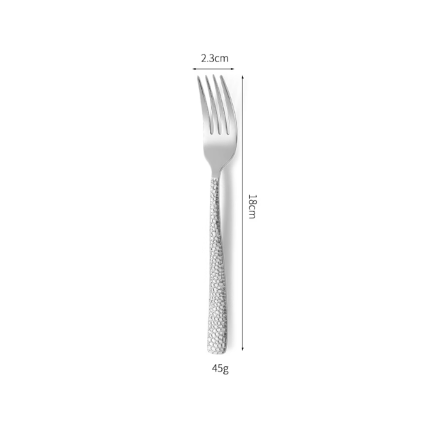 Hammered Cutlery Style 5 - Cán dẹt mỏng
