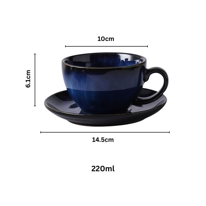 Cốc sứ kèm đĩa lót Bunt