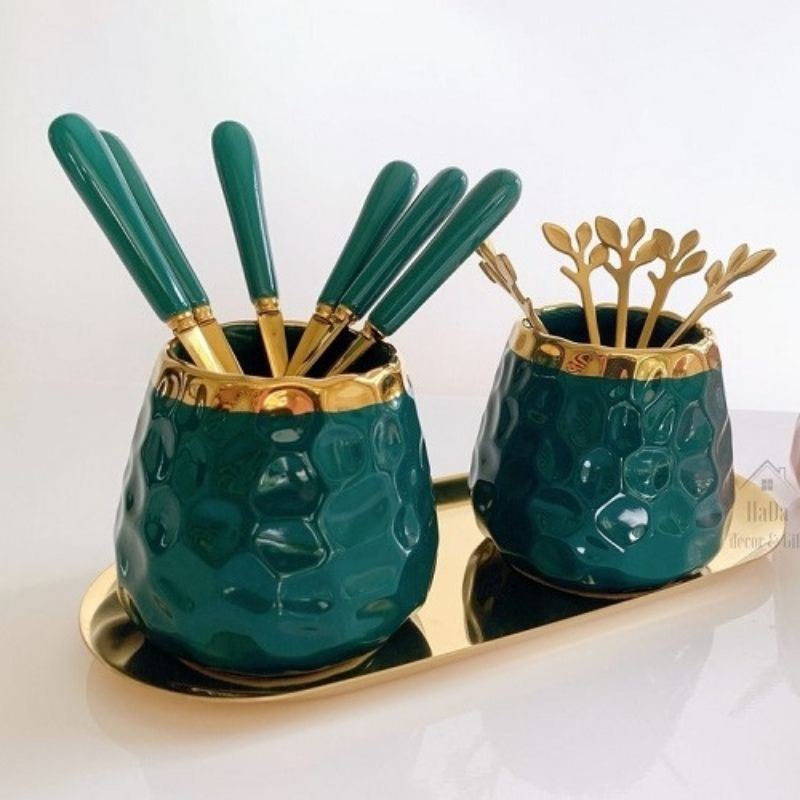 Set giỏ nĩa tròn vỏ sần