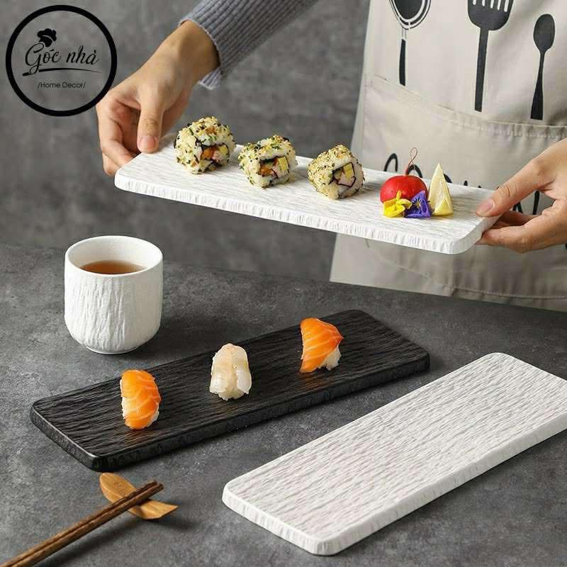 Dĩa sushi Mocca vân sần