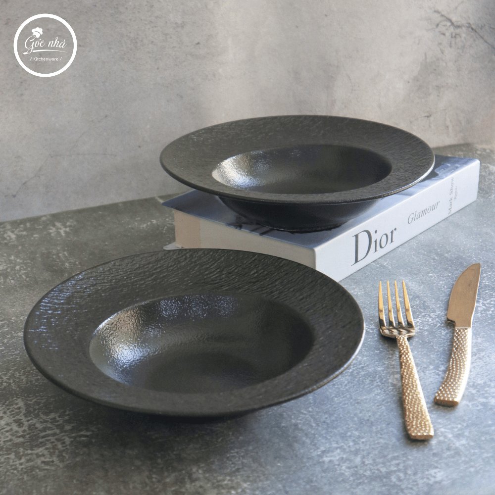 Dĩa Pasta/Soup Vát Onyx