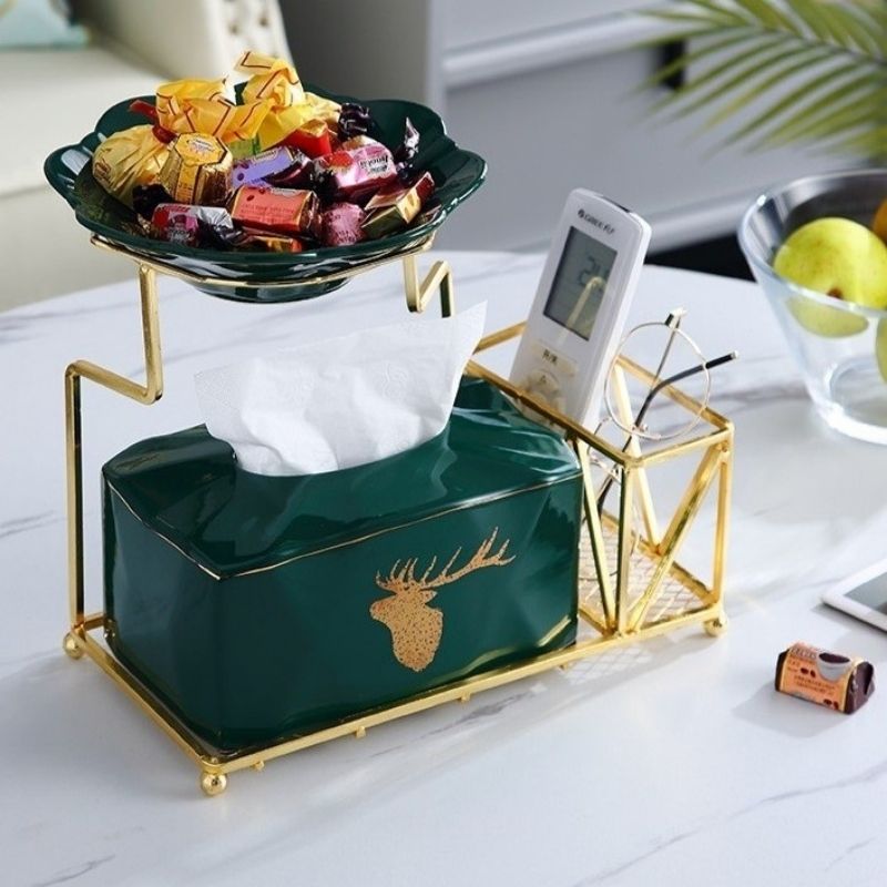 Set hộp giấy đa năng khung thép