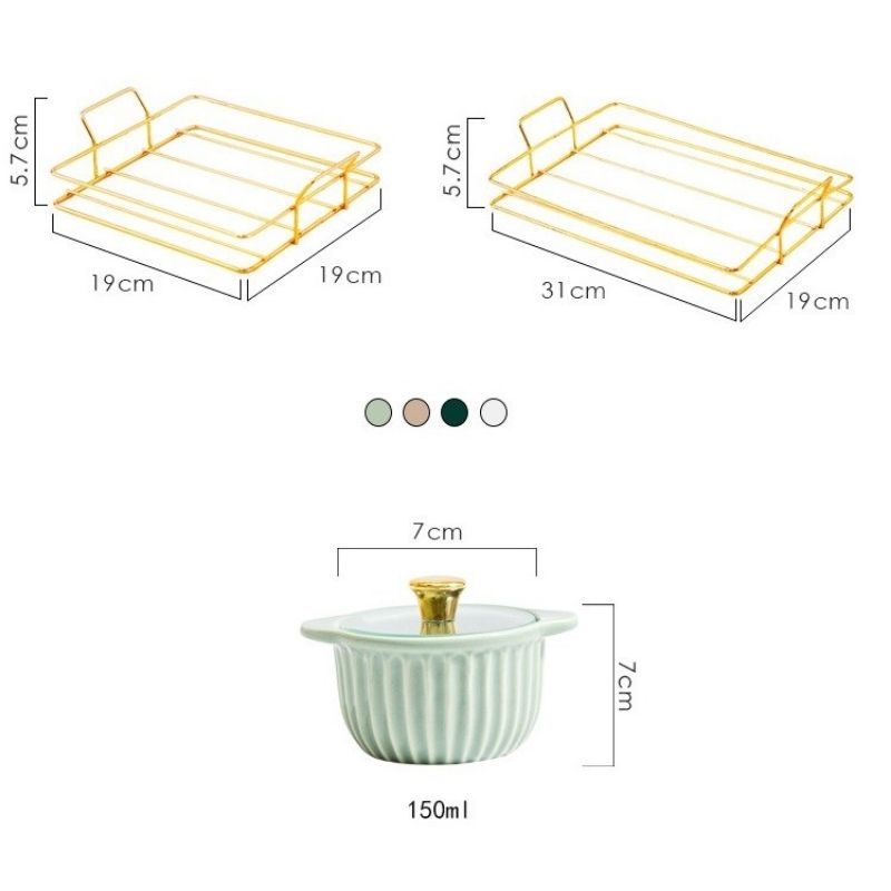 Khay Mứt Pastel Khung thép