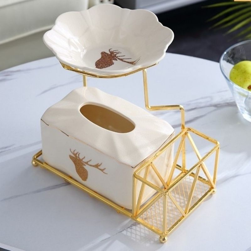 Set hộp giấy đa năng khung thép