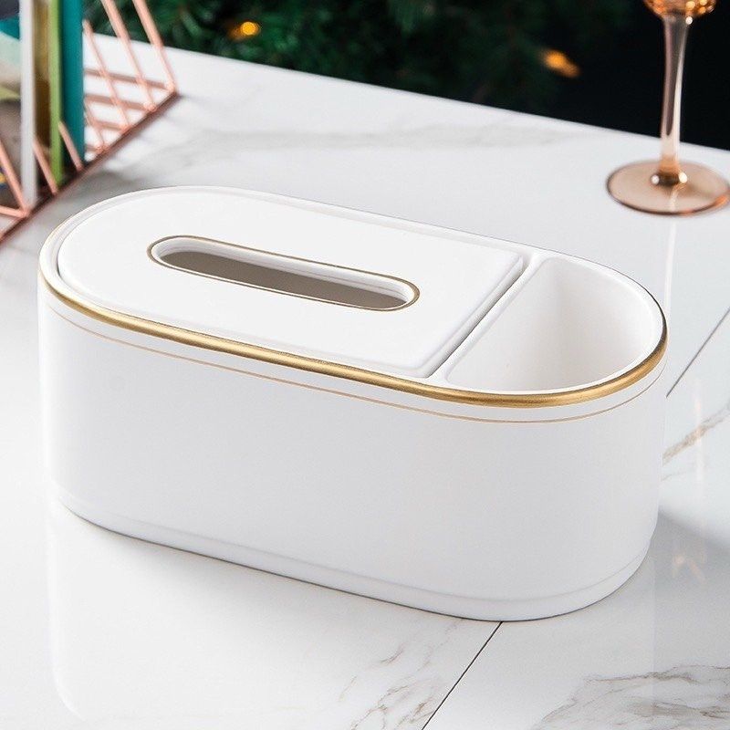 Hộp đựng khăn giấy kép hình oval