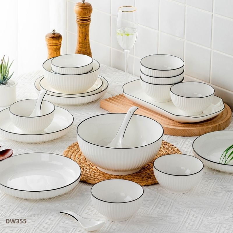 Set Chén Bát Simple Living 34 Chi Tiết