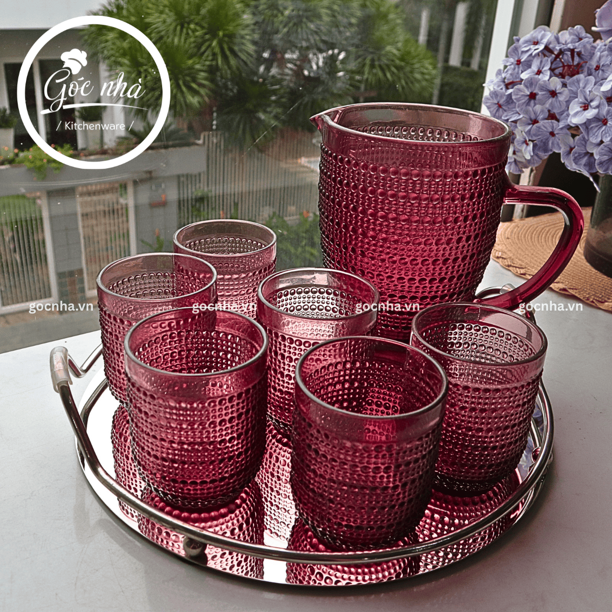 Set bình nước Boho