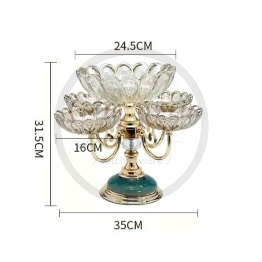 Khay trái 5 tầng đế xoay