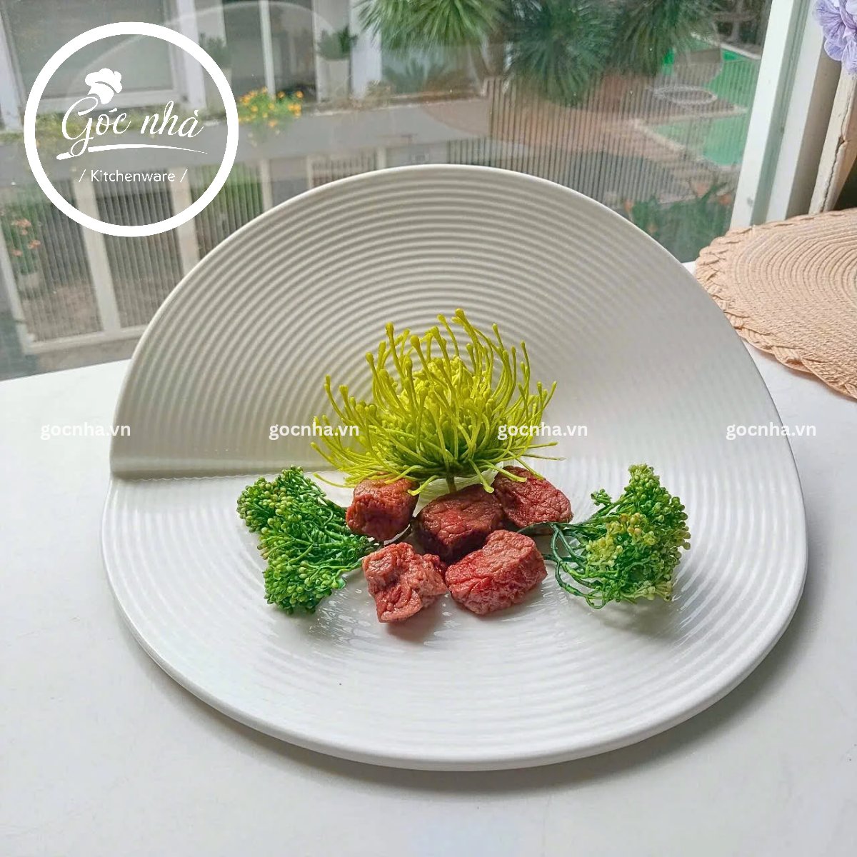 Dĩa tạo hình gấp vuông cạnh